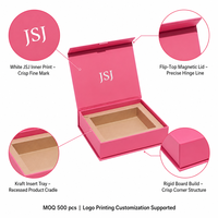 Boîte magnétique rose bonbon de luxe avec insert en papier pour emballage cosmétique haut de gamme et étui de vente au détail pour boutiques