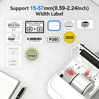 Petite imprimante thermique sans fil 58 mm, mini imprimante portable de 2 pouces, imprimante de codes-barres, imprimante de reçus, imprimante d'étiquettes POS