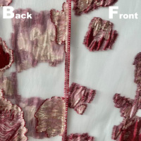Tissu jacquard en organza à vente chaude avec un design irrégulier et un tissu coloré scintillant doré utilisé pour les robes de soirée ABAYA