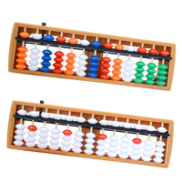 Enfants Jouets Éducatifs Outil D'apprentissage Étudiant Maths Comptage Cadre Soroban 13 Tiges Perles En Plastique Boulier Chinois Avec Bouton De Réinitialisation