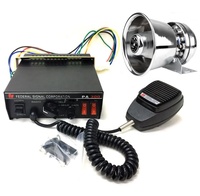 Système de sirène PA300 avec haut-parleur 200W, sirène de voiture, sirène d'ambulance, amplificateur de sirène électronique pour véhicule d'urgence, pompier