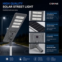 Lampe solaire LED tout-en-un Cishine pour extérieur, nouvelle conception, 60w 100w 120w 150w, avec panneau, étanche, pour autoroute