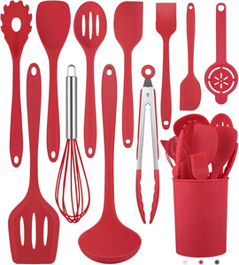 12 Pieces in 1 Set <b>Silicone</b> Kitchen Accessories Cooking Tools Kitchenware Cocina <b>Silicone</b> Kitchen Utensils With Wooden Handles - Product Image 1