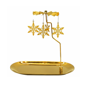 Portacandele Girevoli in Ottone a Forma di Angelo per Decorazione Casa - Product Image 1