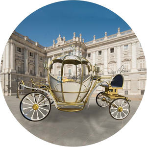 OEM belle voiture à chevaux citrouille Cendrillon mariage décoration de Noël en plein air remorque élégante voiture à chevaux - Product Image 3