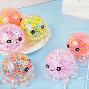 Balle anti-stress souple en TPR en forme de pieuvre scintillante 2026 pour enfants et adultes – Jouet sensoriel et cadeau fidget - Product Image 4