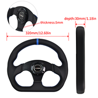 Volant sport universel TIYPEOR 13 pouces pour voiture de course et drift, pièces automobiles