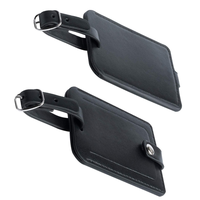Étiquettes à bagages en cuir en vrac pour sacs, étiquettes de valise, accessoires de voyage, étiquette à bagages drôle avec bouton-pression mignon