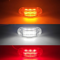 Feu de gabarit latéral LED 12V 24V pour camion, feu de signalisation d'avertissement ambre/rouge pour remorque, bus, SUV, camion, remorque