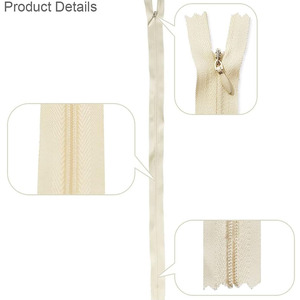 Fermeture éclair invisible en nylon personnalisée pour vêtements, robes, jupes, pantalons, accessoires vestimentaires, différentes tailles, couleurs et longueurs - Product Image 5