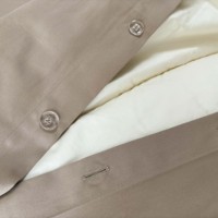 Housse de couette classique en coton 100% tissé, couleur moka, 300 fils, 40S, écologique, couleur unie, toutes saisons