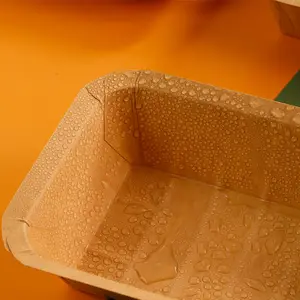 1# Carton Paper Food Packaging Box Rectangular Take Out Paper Bowl Disposable Food Paper Packaging
