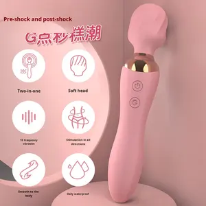 Vibrateur féminin Shanggan Golden Finger, modèle AV 1100, 50 dB, bâton vibrant, massage, jouets sexuels pour adultes, vente directe d'usine - Product Image 5