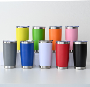 Gobelet isotherme en acier inoxydable de 20 oz, à double paroi, pour les voyages, tasse à café durable, revêtement en poudre, tasse thermique avec couvercle coulissant - Product Image 5