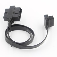 Câble d'extension OBD2 en forme de L 1-vers-2 avec adaptateur coudé à 90 degrés pour interface OBD 16 broches