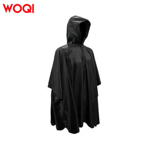 Poncho Impermeable con Capucha Woqi, Negro, Universal para Adultos, para Campamento, Senderismo y Actividades al Aire Libre, Poncho Individual - Product Image 1
