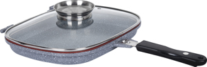 Sartén Doble MGC de 30 cm <span class=keywords><strong>con</strong></span> Canasta para Freír, Tapa de Vidrio, Vaporera y Perilla Multifuncional de Acero Inoxidable - Product Image 4