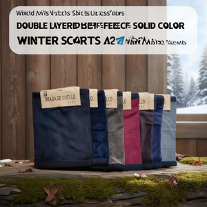 Écharpe en polaire super douce à double couche, couleur unie, couleurs mélangées, lot de 12, accessoire de sport d'hiver - Product Image 3