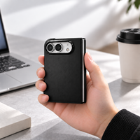 Étui de téléphone en PC noir mat pour iPhone 18 Duo, nouveau modèle, coque de portefeuille vierge, accessoires pour téléphone portable