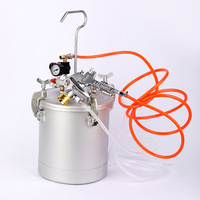 Seau à pression de Pot de réservoir de revêtement de Texture d'alimentation 10L avec pistolet à Air coloré PT871 système de pulvérisateur de peinture d'assemblage de tuyau de fluide