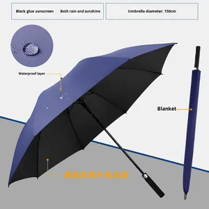 Paraguas de Viaje Clásico Extra Grande de Apertura Automática de 54/60/62/68 Pulgadas, Doble Toldo Ventilado, Impermeable y Resistente al Viento, Tipo Palo de Golf - Product Image 2