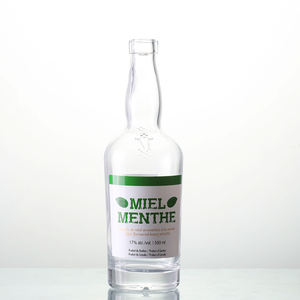 Botella de Vidrio Transparente Blanca Redonda de 750 ml para Licor, <span class=keywords><strong>Aperitivo</strong></span> o Vino, con Cuello de Barra de 18.5 mm, Venta al por Mayor de Fábrica - Product Image 2