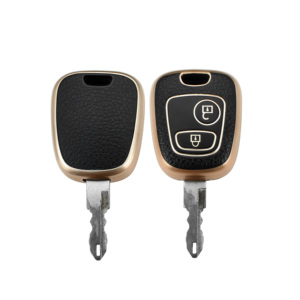 Étui de protection souple en TPU et cuir de petite taille pour <span class=keywords><strong>clé</strong></span> de voiture <span class=keywords><strong>Peugeot</strong></span>, Citroën C2, <span class=keywords><strong>Peugeot</strong></span> 206, <span class=keywords><strong>207</strong></span>, 307 - Product Image 2
