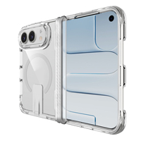 Coque de protection magnétique transparente pliable antichoc avec béquille rétractable pour iPhone DUO – Nouveauté en gros