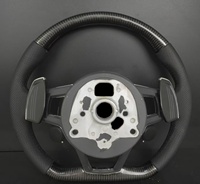 Volant en cuir et fibre de carbone avec bouton de démarrage rouge pour Audi A3/A4/B9/A5/A6/C8/A7/A8/Q3/Q5/Q7/R8/RS6/RS3 (RS Line)