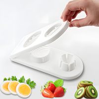 Pengiris telur serbaguna, pemotong telur-2 mode potong, pemotong telur baja tahan karat-pemotong dapur