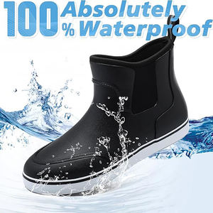 Bottes <span class=keywords><strong>de</strong></span> pont pour hommes, imperméables, chaussures <span class=keywords><strong>de</strong></span> pluie à la cheville, antidérapantes, en caoutchouc, bottes <span class=keywords><strong>de</strong></span> <span class=keywords><strong>pêche</strong></span> avec néoprène pour la navigation et le travail - Product Image 5