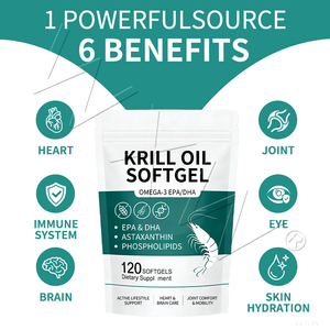 Cápsulas de Aceite de Krill Antártico 100% Puro, Suministro a Granel, <span class=keywords><strong>Omega</strong></span> <span class=keywords><strong>3</strong></span> para el Bienestar a Largo Plazo, Cápsulas de Aceite de Krill Antártico <span class=keywords><strong>Omega</strong></span> <span class=keywords><strong>3</strong></span> - Product Image 1