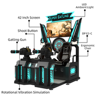 Simulateur de tir interactif VR 9D : Expérience de tir au pistolet VR, équipement de simulation Gatling Master