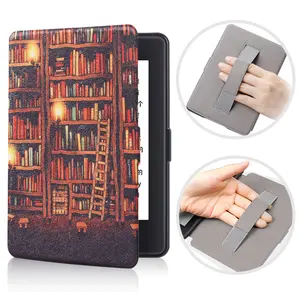 Kindle Paperwhite 11th 10th Generation 6.8インチM2L3EK Funda Capa E-reader Ebook Auto Wake Sleep用ハンドベルト付きレザーケース