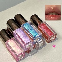 OEM ODM Minyak Bibir Cair Mineral, Pelembap, Lip Gloss Transparan, Warna Alami, Rasa Buah, Vegan