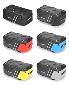 Sac de selle de <span class=keywords><strong>vélo</strong></span> multifonctionnel 8L, pratique, en PU imperméable, porte-bagages, <span class=keywords><strong>valise</strong></span>, taille personnalisable, sac de rangement pour le cyclisme - Product Image 6