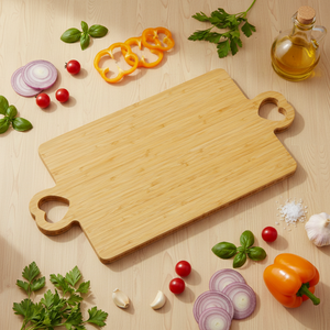 Planche à découper carrée en bambou de qualité alimentaire avec poignée, planche de cuisine durable, épaisseur 2,0 cm, marque <span class=keywords><strong>Rewood</strong></span> - Product Image 2