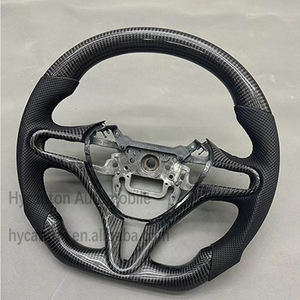 Vente en gros à bas prix Volant en cuir perforé en fibre de carbone pour volant de voiture Honda Fit - Product Image 3