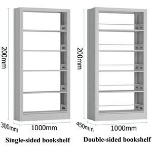 رف كتب فولاذي بعمودين من الخشب المضغوط/الخشب الرقائقي للاستخدام في المكتبات ومحلات الكتب - Product Image 4