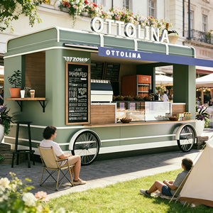 Remorque alimentaire commerciale durable pour concession, chariot mobile pour entreprise de restauration de rue - Product Image 1