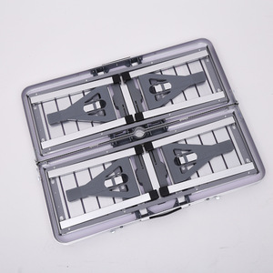 Outdoor Integrated Foldable Metal Aluminum Alloy Chair <b>Table</b> Set Four-Piece Night Market Stall Camping <b>Table</b> Outdoor Furniture - Product Image 3