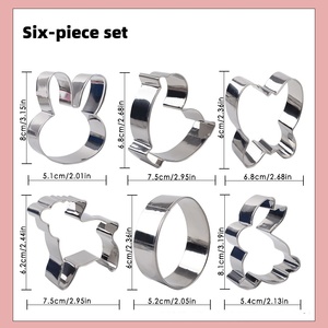 Ensemble d'<span class=keywords><strong>emporte</strong></span>-pièces de Pâques en acier inoxydable vente en gros ustensiles de cuisson pour biscuits, gâteaux, oeufs, lapins, outils de cuisson - Product Image 6