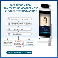 Máquina de Control de Acceso Biométrico con Reconocimiento Facial, Detección de Alcohol Antes del Trabajo, Prueba de Temperatura, Sistema de Control de Asistencia