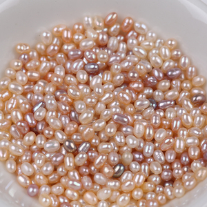 Perla de agua dulce suelta Natural, Perla de <span class=keywords><strong>Color</strong></span> mezclado con forma de arroz y Perla de 2,5-3mm, gran oferta - Product Image 1