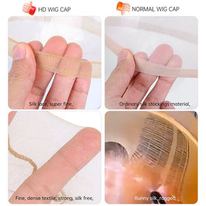 หมวกวิกผมไนลอนที่มองไม่เห็นจํานวนมากหมวกผิวโสสําหรับผู้หญิงถุงน่องแท้วิกผมหมวก HD บางพิเศษ - Product Image 4
