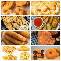 Friteuse industrielle à bande continue pour frites, rouleaux thaïlandais, empanadas au poulet et frites à la française