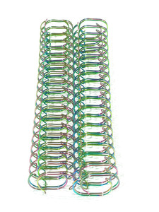 Màu Cầu Vồng Mạ Điện 1 1/<span class=keywords><strong>2</strong></span> Inch 38.1 Mm Hai Vòng Dây Hai Vòng Đóng Gáy Hai Vòng - Product Image 6