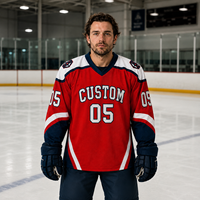 Maillot de hockey sur glace professionnel personnalisé de haute qualité avec broderie et impression pour événements, clubs, noms d'équipes, logos, uniformes de hockey