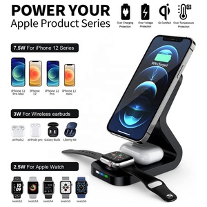 Livraison <span class=keywords><strong>gratuite</strong></span> Station de charge rapide 3 en 1 Chargement rapide sans fil magnétique 15W Chargeur de téléphone sans fil pour téléphone série 15 - Product Image 5