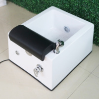 Fauteuil de pédicure moderne FANJIE M19 sans plomberie, avec spa pour les pieds, massage automatique et lumière LED 7 couleurs